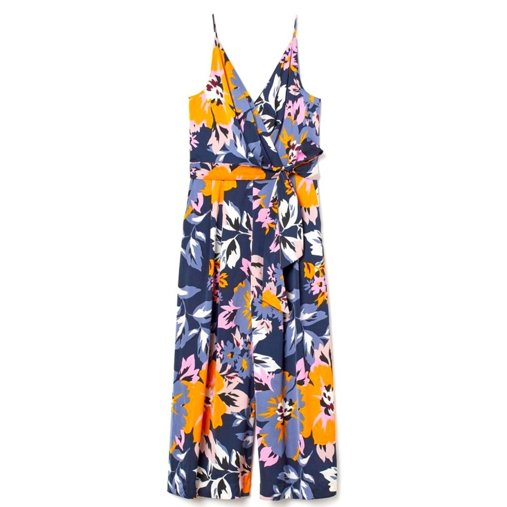 H&M Floral Cropped Jumpsuit